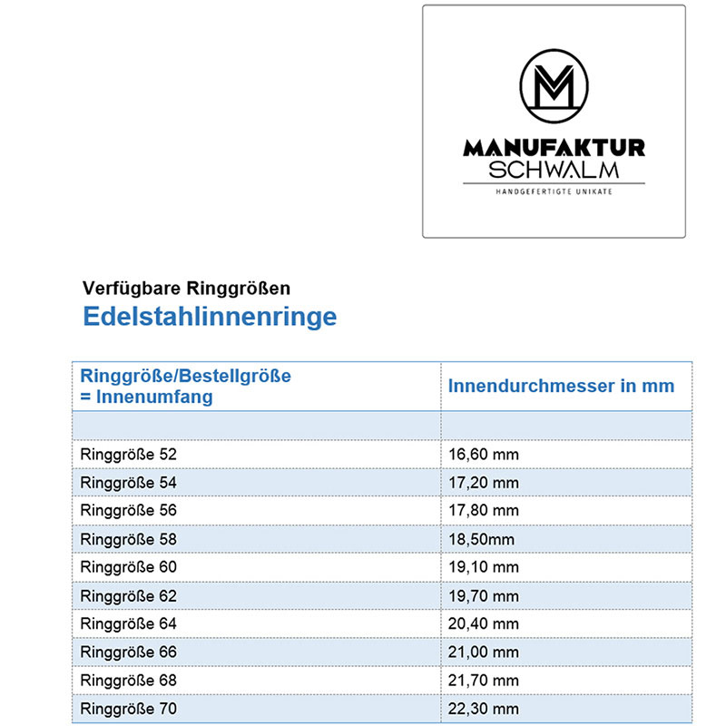 Ringgrößen Manufaktur-Schwalm, Handgefertigter Schmuck Ringgrößen Manufaktur-Schwalm, Handgefertigter Schmuck
